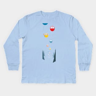 Gondolas in the mist Kids Long Sleeve T-Shirt